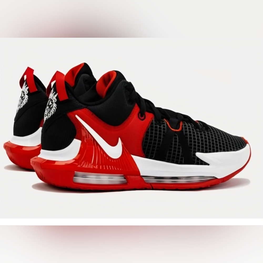 Nike Lebron Witness VII Men's Black and Red Performance Sneakers